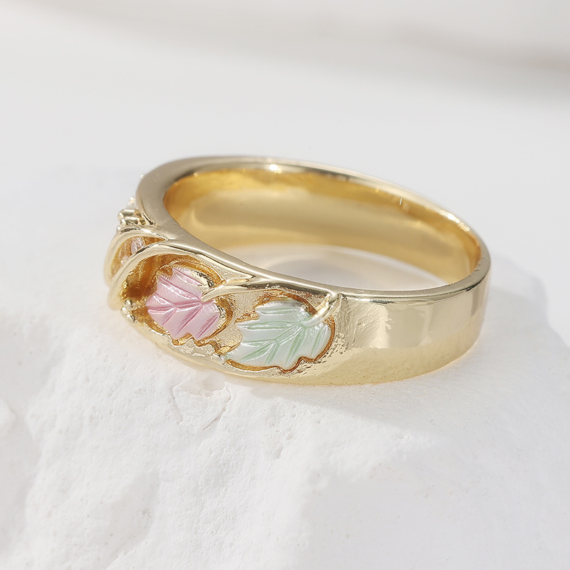 Women's Bohemian Elegance Hand-Carved Leaf Ring